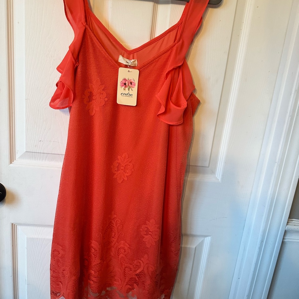 Entro Coral Textured Fabric